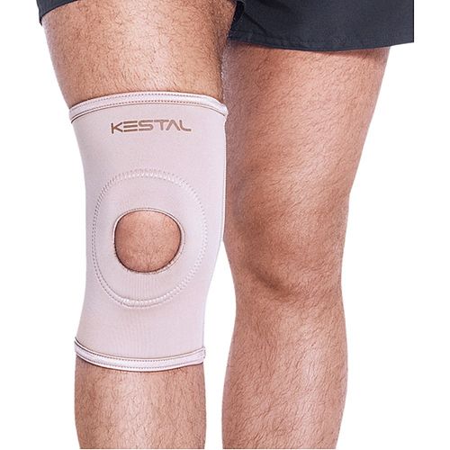 Joelheira com Orifício Reforçado KSN002 Bege Tam G - unidade Joelheira com Orifício Reforçado KSN002 Bege Tam G - unidade