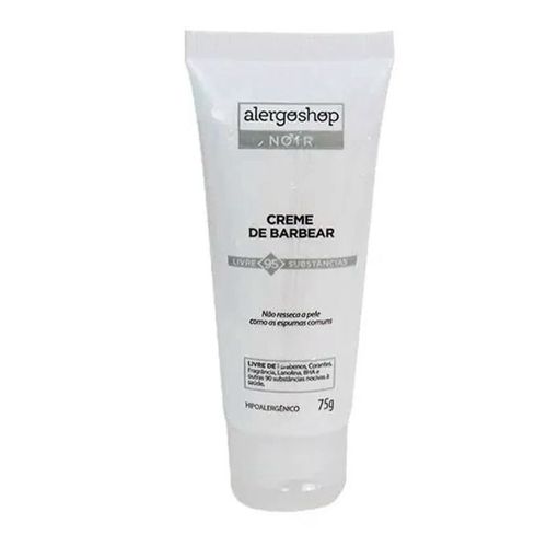 Creme de Barbear Hipoalergênico Noir Men Alergoshop 75g Branco