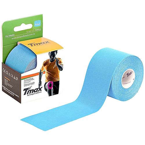 Bandagem Elástica Kinesio TMax - 5cm x 5m - Azul