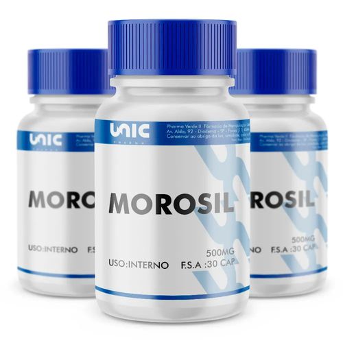 Kit 3 frascos de Morosil 500mg 30 cápsulas