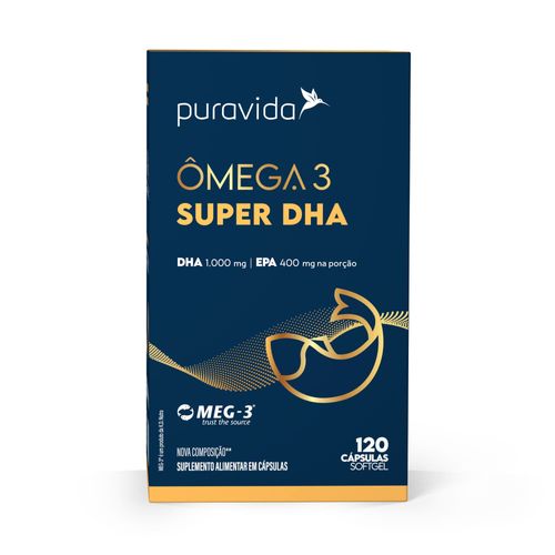 Ômega 3 Super DHA Puravida 120caps Ômega 3 Super DHA Puravida 120caps