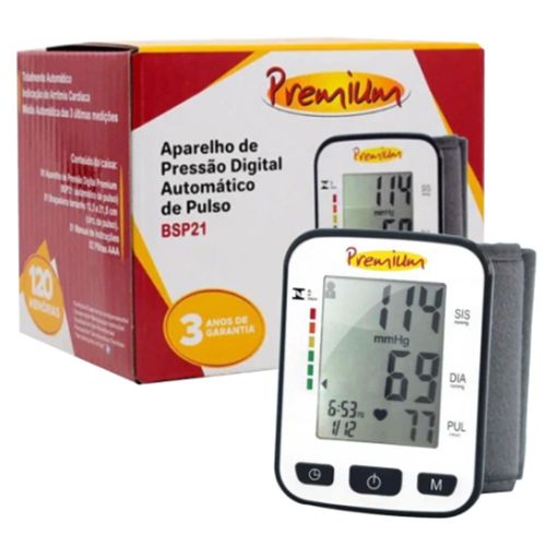 Aparelho de Pressao Digital Automatico de Pulso Premium BPSP21