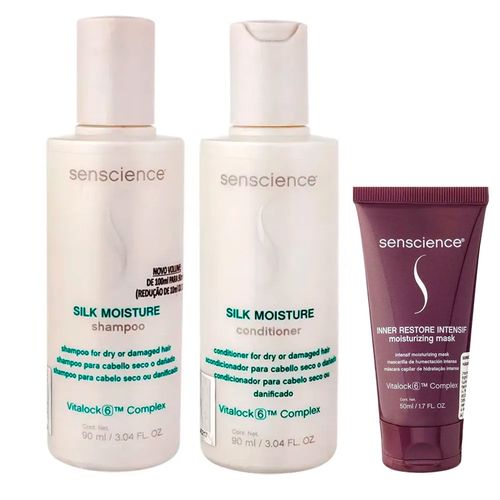 Kit Senscience Moisture - Shampoo 90ml + Condicionador 90ml + Máscara 50ml NULO Kit Senscience Moisture - Shampoo 90ml + Condicionador 90ml + Máscara 50ml NULO