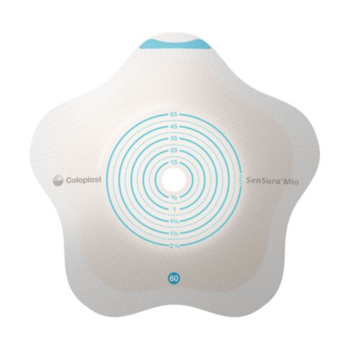 Kit SenSura Mio Base Adesiva Concave 60mm Recortável 10-55mm - 5 Unidades