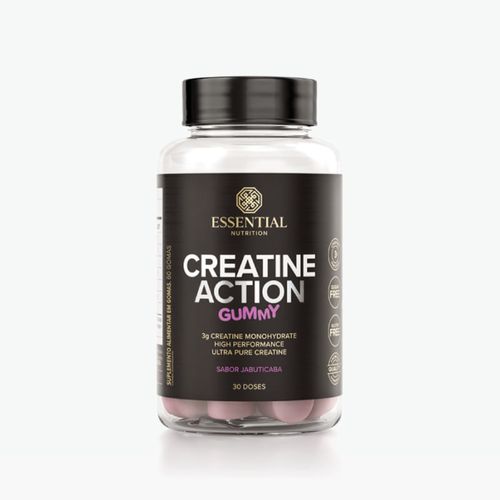 Creatine Action Gummy Jabuticaba Essential Nutrition 60 Gomas Creatine Action Gummy Jabuticaba Essential Nutrition 60 Gomas