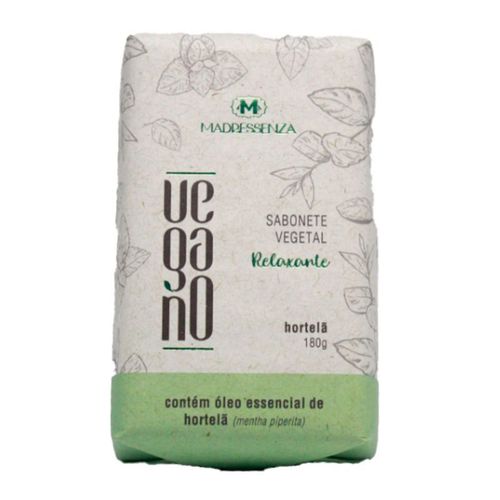 Sabonete em Barra Vegano Relaxante Hortelã Madressenza 180g Sabonete em Barra Vegano Relaxante Hortelã Madressenza 180g