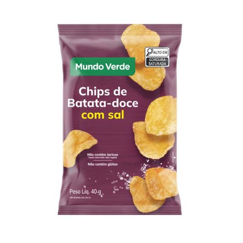Chips de Batata Doce com Sal Mundo Verde 40g Chips de Batata Doce com Sal Mundo Verde 40g