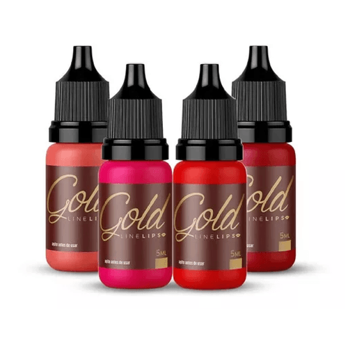 Kit 4 Pigmentos Mag Color Gold Line Lips Para Lábios 5ml Kit 4 Pigmentos Mag Color Gold Line Lips Para Lábios 5ml
