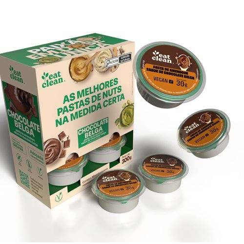 Pasta de Amendoim Chocolate Belga 30g - display 10 unidades Chocolate Belga 30g