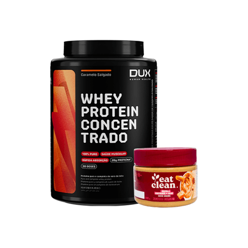 Kit Salted Caramel Whey Protein Concentrado Caramelo Salgado 900g + Pasta de Castanha de Caju Salted Caramel 300g