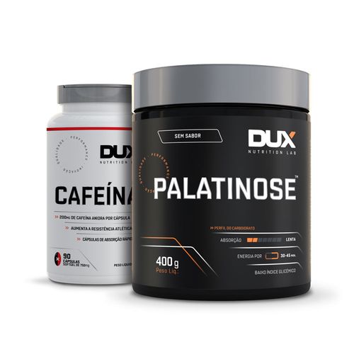CAFEÍNA 90 CÁPSULAS + PALATINOSE 400g Cafeína + Palatinose Natural