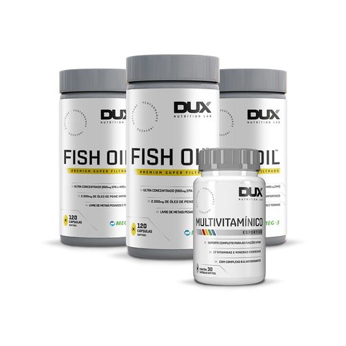 KIT 3 FISH OIL 120 CÁPS + MULTIVITAMÍNICO (BRINDE) 120 cápsulas Omega-3 KIT 3 FISH OIL 120 CÁPS + MULTIVITAMÍNICO (BRINDE) 120 cápsulas Omega-3