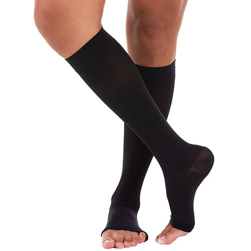 Meia Compressão 3/4 Ultraline 4000 30-40mmHg Aberta Preta M