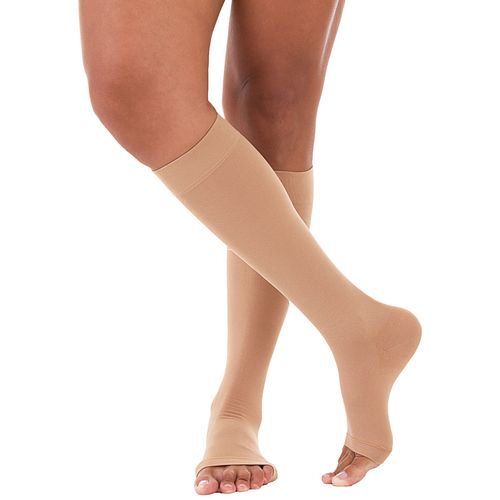 Meia Compressão 3/4 Ultraline 4000 30-40mmHg Aberta Bege P