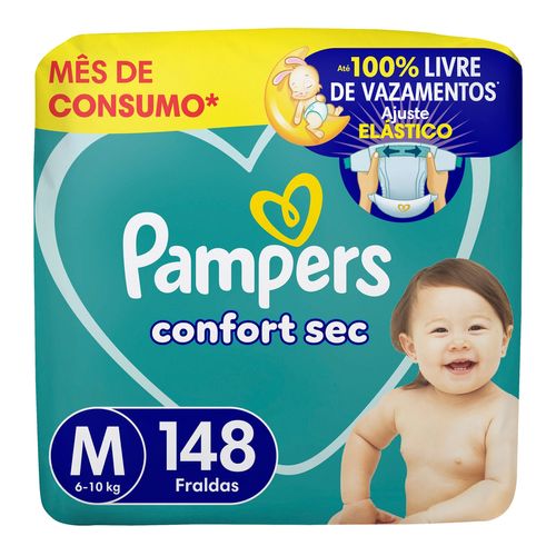 841609---Fralda-Descartavel-Infantil-Pampers-Confort-Sec-M-148-Unidades-1 841609---Fralda-Descartavel-Infantil-Pampers-Confort-Sec-M-148-Unidades-1
