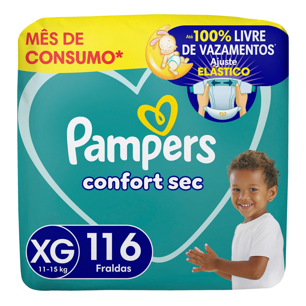 Fralda Pampers Confort Sec XG 116 Unidades