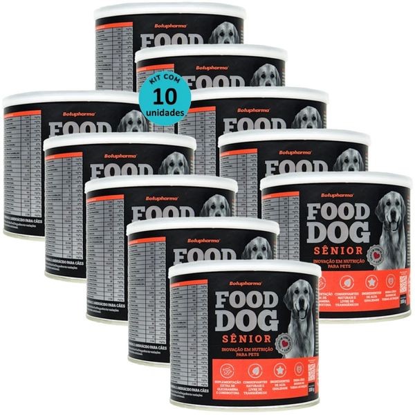 FOOD DOG SENIOR 100G NUTRIÇÃO PARA CÃES IDOSOS KIT COM 10