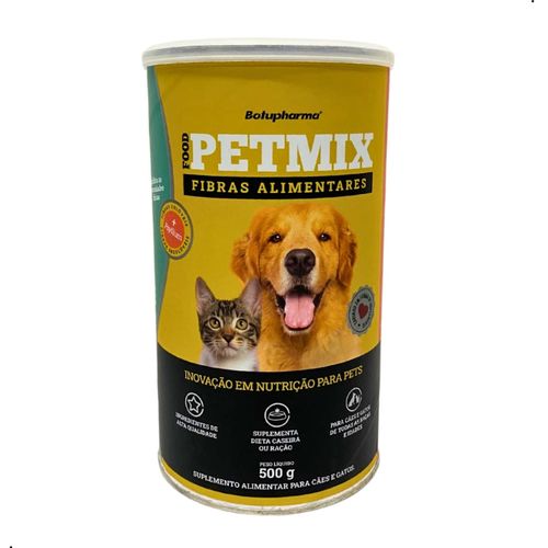 FOOD PETMIX FIBRAS ALIMENTARES 500G NUTRIÇÃO PARA CÃES E GATOS