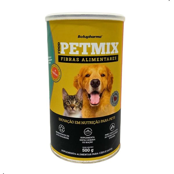 FOOD PETMIX FIBRAS ALIMENTARES 500G NUTRIÇÃO PARA CÃES E GATOS