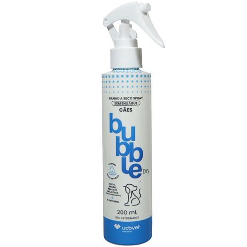 BANHO A SECO BUBBLE DRY SPRAY 200ML PARA CÃES