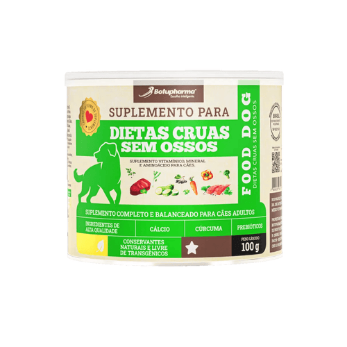 FOOD DOG DIETAS CRUAS SEM OSSOS 100G PARA CÃES ADULTOS FOOD DOG DIETAS CRUAS SEM OSSOS 100G PARA CÃES ADULTOS