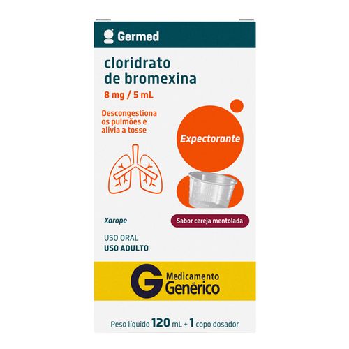 Expectorante Cloridrato De Bromexina 1,6Mg Genérico Germed 120Ml