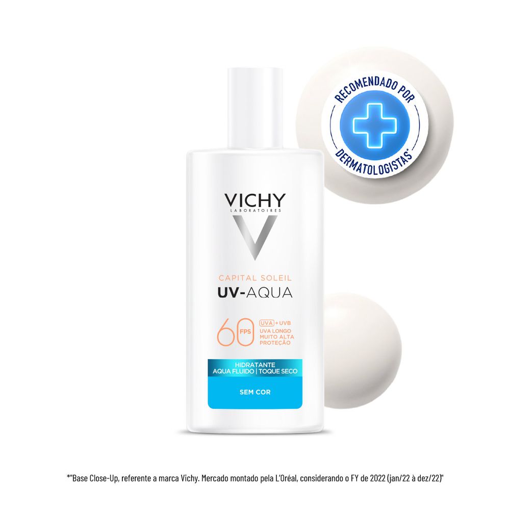 Protetor Solar Facial Efeito Matte 16h FPS 60 Vichy UV-AQUA Sem