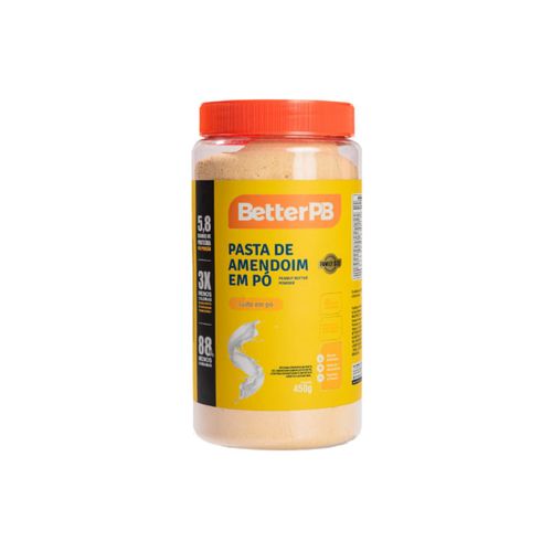 Pasta de Amendoim em Pó Leite Em Pó BetterPB 450g