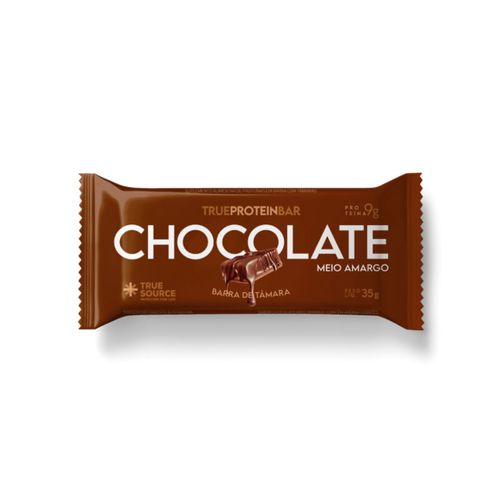 True Protein Bar Chocolate Meio Amargo True Source 35g True Protein Bar Chocolate Meio Amargo True Source 35g