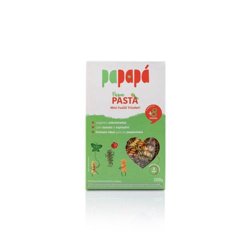 Macarrão Infantil Mini Fusilli Tricolori com Vegetais Papapá 200g Macarrão Infantil Mini Fusilli Tricolori com Vegetais Papapá 200g