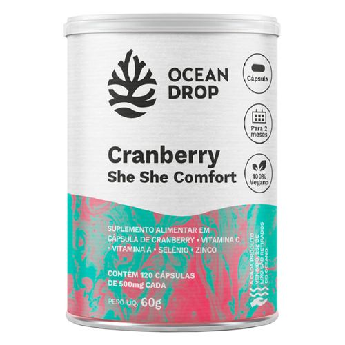 Cranberry She She Comfort Ocean Drop 500mg 120cáps Cranberry She She Comfort Ocean Drop 500mg 120cáps
