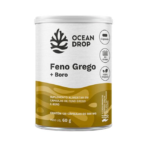 Feno Grego Boro Ocean Drop 500mg 120cáps Feno Grego Boro Ocean Drop 500mg 120cáps