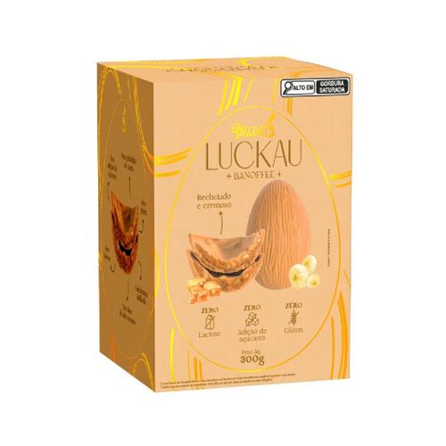 Ovo de Páscoa Branco Banoffee Luckau 300g Ovo de Páscoa Branco Banoffee Luckau 300g