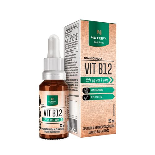 Vit B12 Limão e Morango Nutrify 20ml