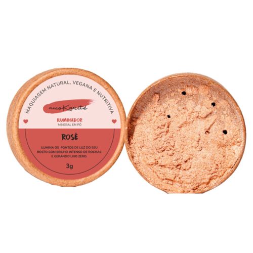 Iluminador Mineral Em Pó Rose Amokarité 3g Iluminador Mineral Em Pó Rose Amokarité 3g