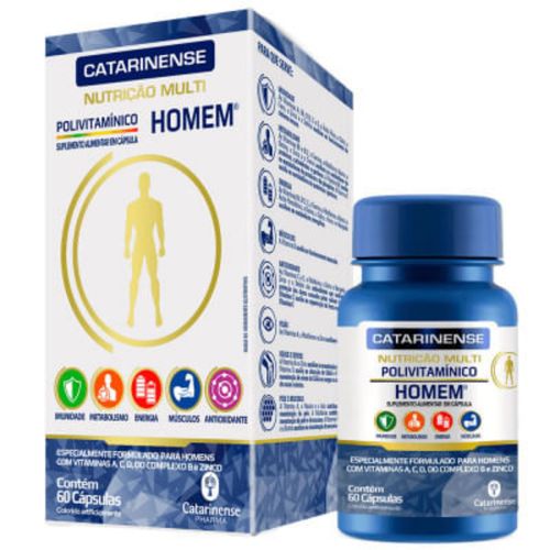 Polivitamínico Homem Multi C/60 Cápsulas - Catarinense