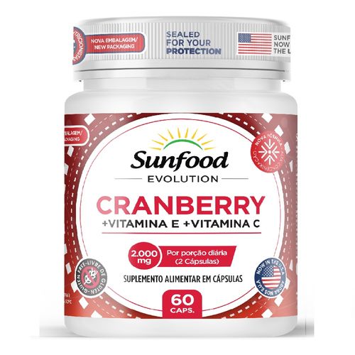 CRANBERRY 2000MG 60 CAPS SUNFOOD EVOLUTION CRANBERRY 2000MG 60 CAPS SUNFOOD EVOLUTION