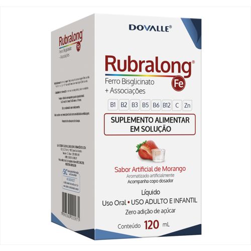 Rubralong 120 ml – Ferro Bisglicinato + Complexo B e Minerais