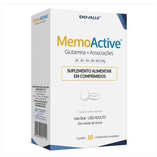 MemoActive c/ 30 Comprimidos – Complexo Vitamínico e Mineral MemoActive c/ 30 Comprimidos – Complexo Vitamínico e Mineral