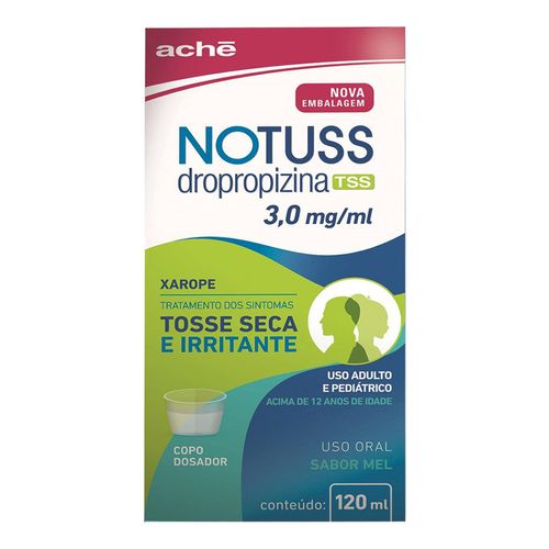 Antitussígeno Notuss Tss 3Mg/Ml Sabor Mel 120Ml Xarope