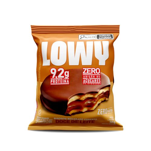 Biscoito Recheado Coberto Doce De Leite Lowy 50g Biscoito Recheado Coberto Doce De Leite Lowy 50g