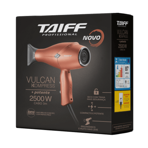Taiff Profissional Vulcan Kompress 2500W - Secador de Cabelo 220v 220V