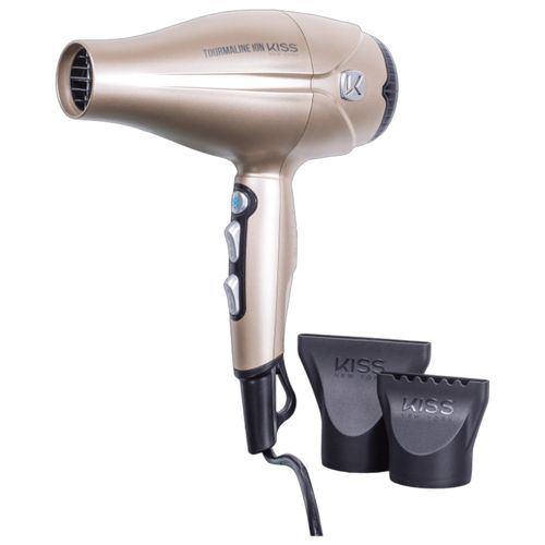 Kiss New York Tourmaline Ion Dourado - Secador de Cabelo 220V NULO 220V