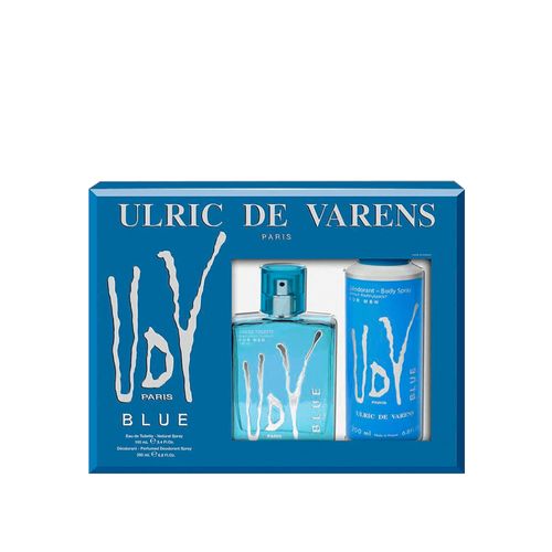 Kit Ulric de Varens UDV Blue Masculino - Eau de Toilette 100ml + Desodorante 200ml Kit Kit Ulric de Varens UDV Blue Masculino - Eau de Toilette 100ml + Desodorante 200ml Kit