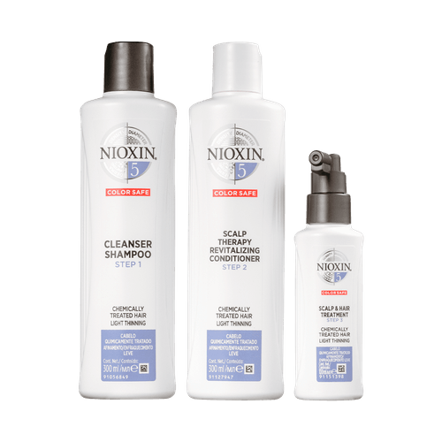 Kit Nioxin System 5 -Shampoo 300ml + Condicionador 150ml + Treatment 100ml NULO