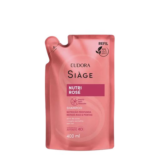 Shampoo Eudora Siàge Nutri Rosé Refil 400ml Shampoo Eudora Siàge Nutri Rosé Refil 400 ml Shampoo Eudora Siàge Nutri Rosé Refil 400ml Shampoo Eudora Siàge Nutri Rosé Refil 400 ml