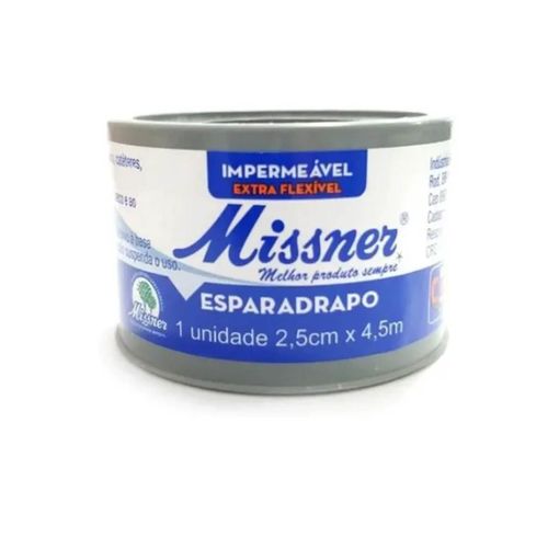 Esparadrapo Impermeavel Missner Banco 2,5cm x 4,5m Único Único Esparadrapo Impermeavel Missner Banco 2,5cm x 4,5m Único Único