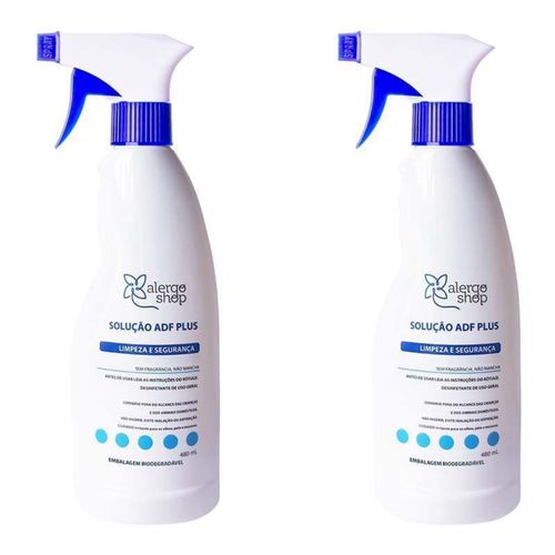 KIT 2 Solução Antiácaros ADF Plus Alergoshop 480ml branco KIT 2 Solução Antiácaros ADF Plus Alergoshop 480ml branco