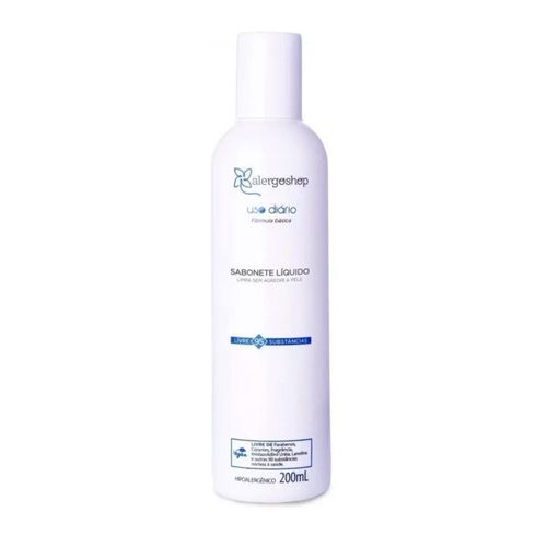 Sabonete Líquido Hipoalergênico Alergoshop 200ml Branco Sabonete Líquido Hipoalergênico Alergoshop 200ml Branco
