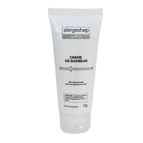 Creme de Barbear Hipoalergênico Noir Men Alergoshop 75g Branco Creme de Barbear Hipoalergênico Noir Men Alergoshop 75g Branco